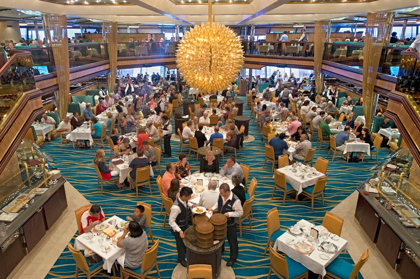 carnival sunrise dining room and food