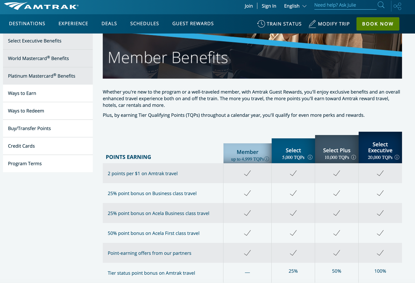 The complete guide to Amtrak Guest Rewards elite status