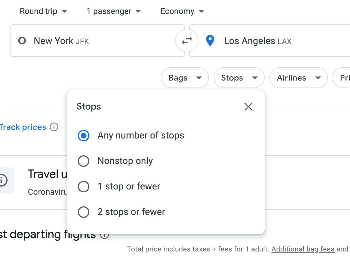 google.com travel flight