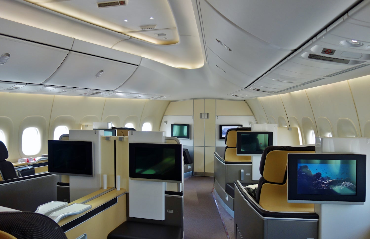 Cabine de première classe de Lufthansa