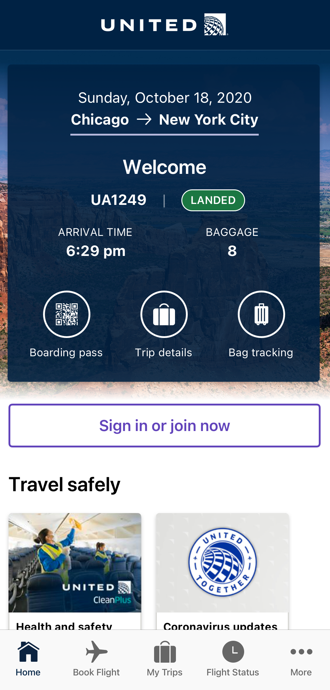 travel updates united airlines