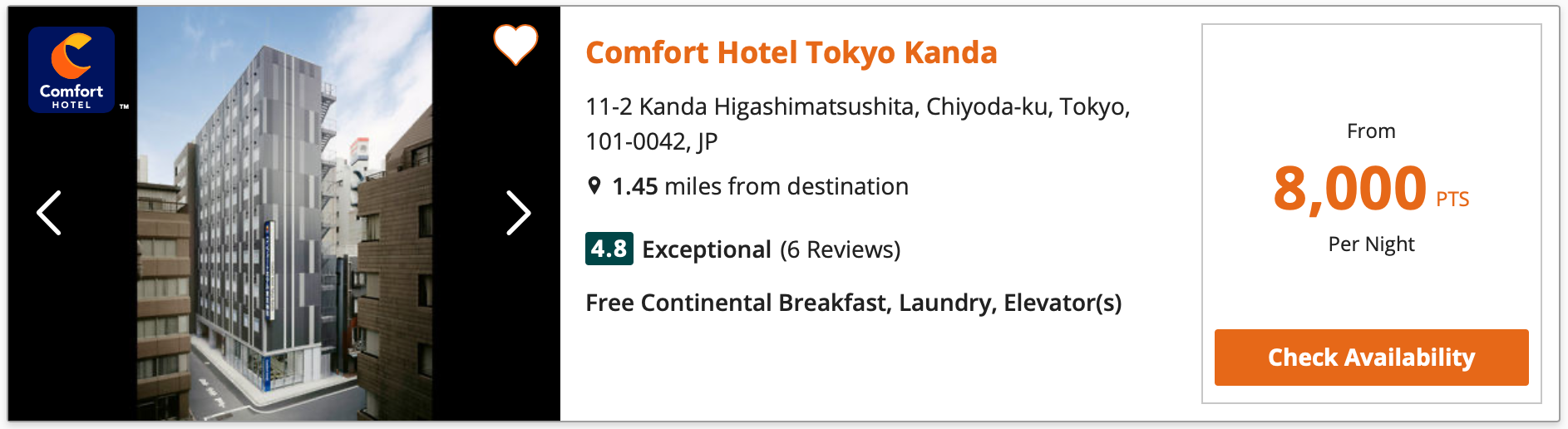 Comfort Hotel Tokyo Kanda Price
