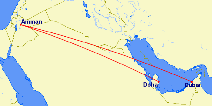 The 235-mile journey from Dubai to Doha that took over 8 hours — by air