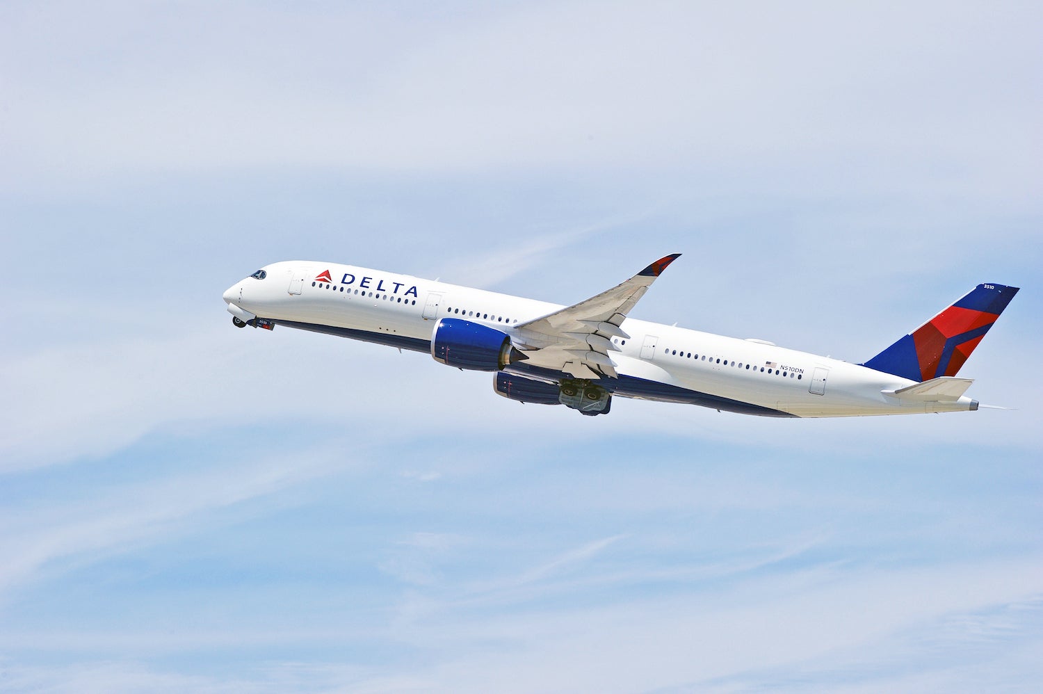 Delta Air Lines A350 stijgt op