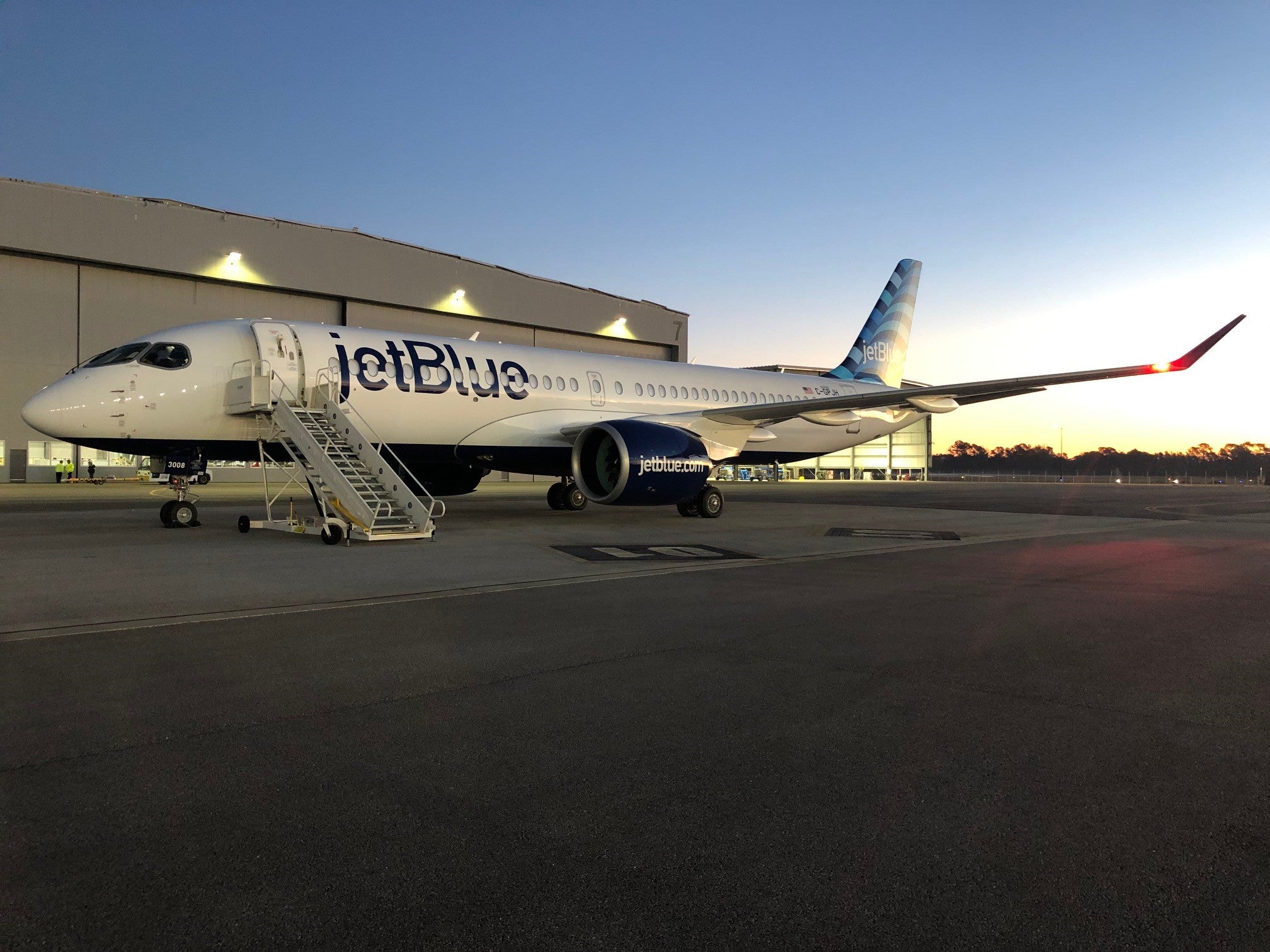 JetBlue A220-300 December 31, 2020. (Image courtesy JetBlue)