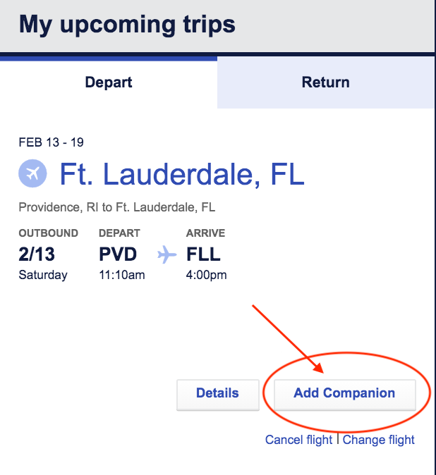 upcoming trips on southwest 