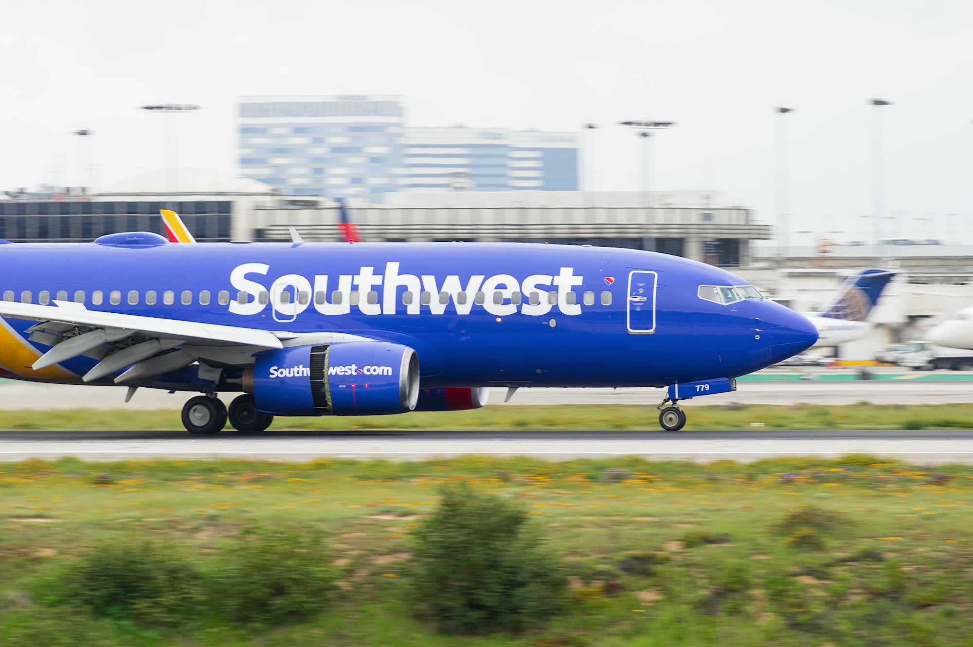 Southwest Boeing 737 auf der Startbahn