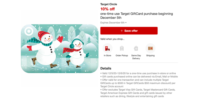 Target's big annual gift card sale is today
