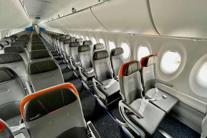 First look inside JetBlue's swanky new Airbus A220