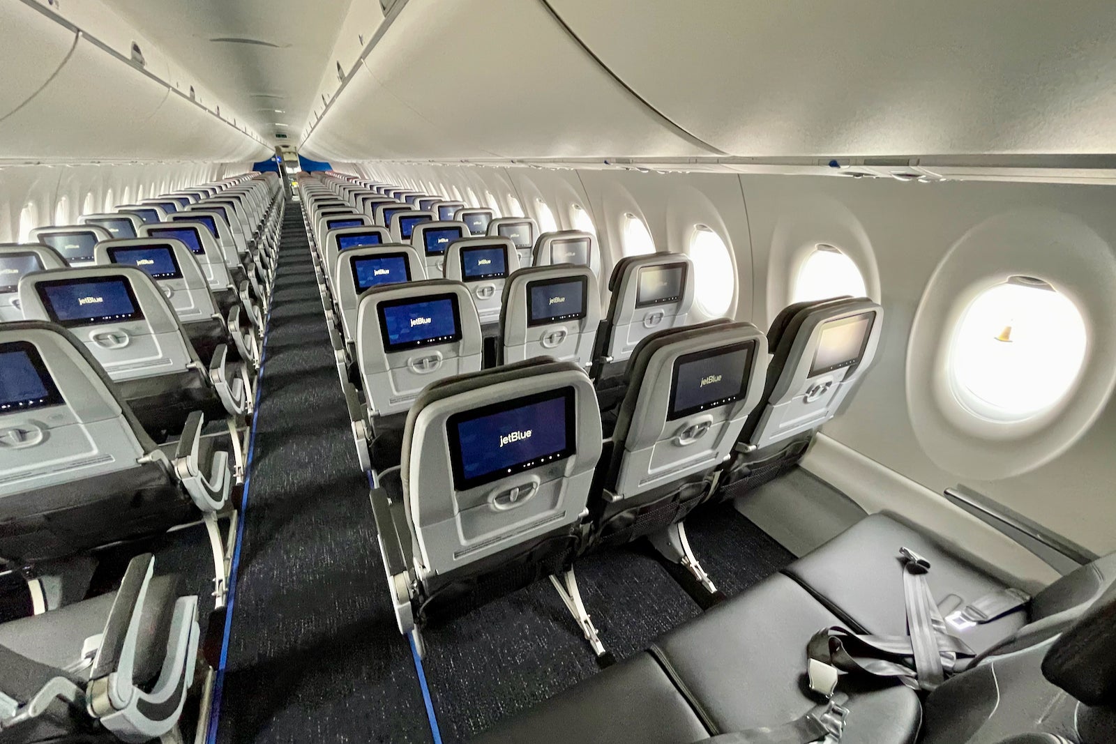 First look inside JetBlue's swanky new Airbus A220 - The Points Guy