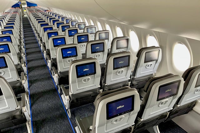 First look inside JetBlue's swanky new Airbus A220 - The Points Guy