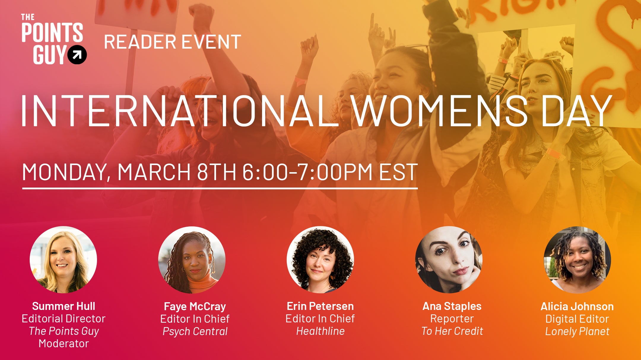 Join us for trivia, giveaways and more at TPG’s International Women’s Day reader event