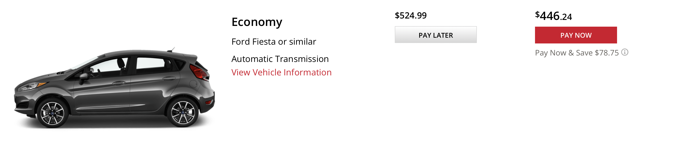 Avis economy car rental price at ORD