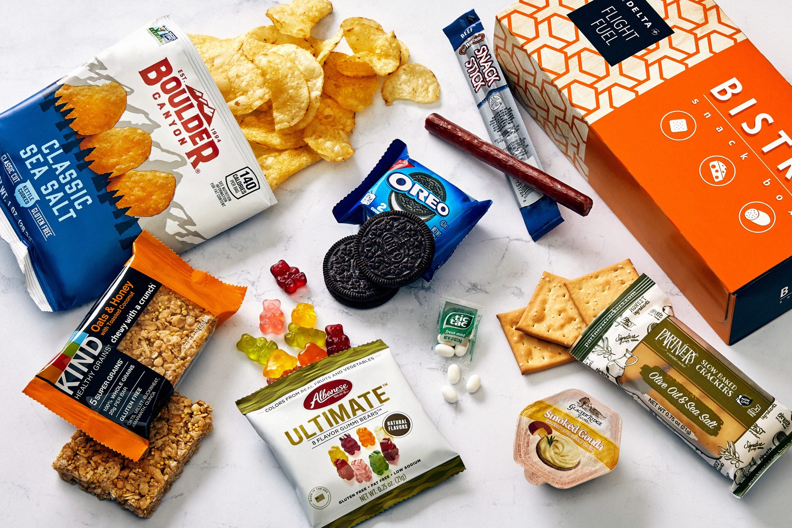 Versatile airline snack box Items 