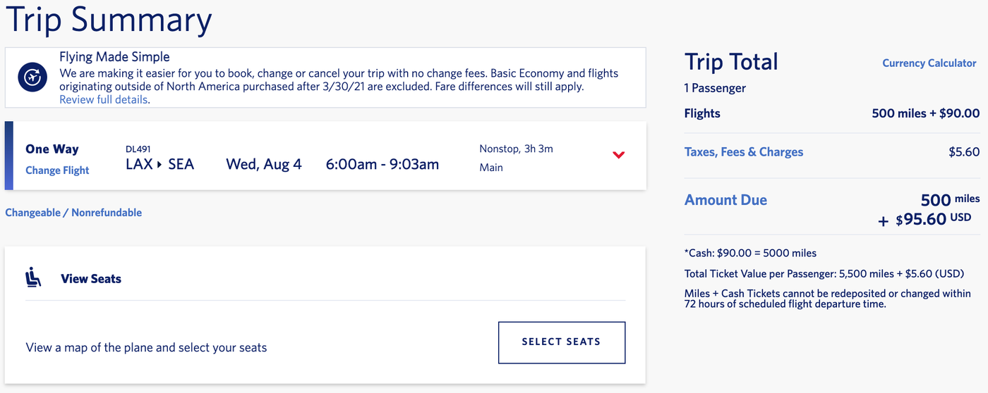 Delta Miles + Cash vs. Pay with Miles tickets The Points Guy