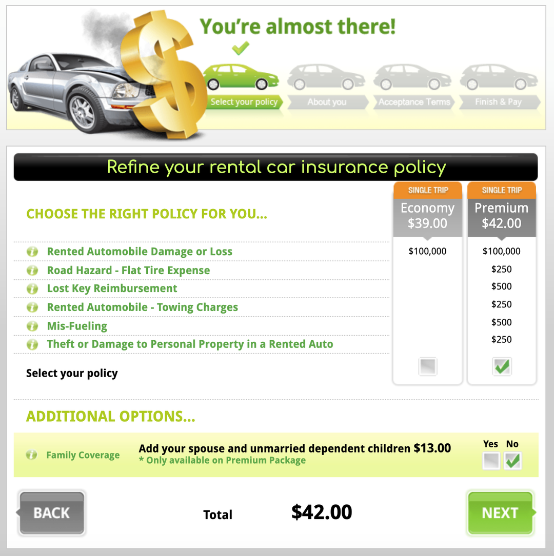 Should I purchase rental car insurance for a rental car booking? The
