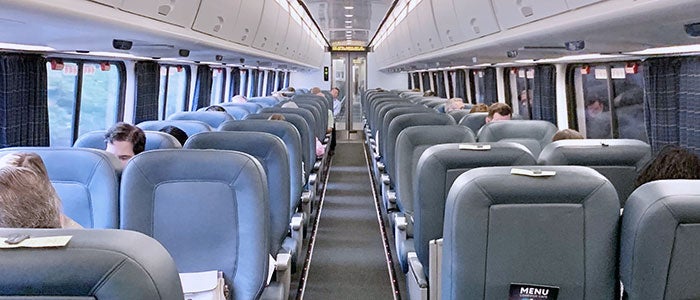Amtrak Acela train cabin