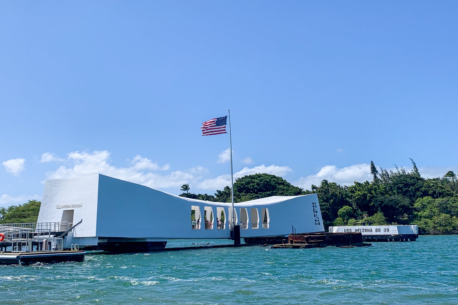 Pearl Harbor memorial on Oahu, Hawaii.