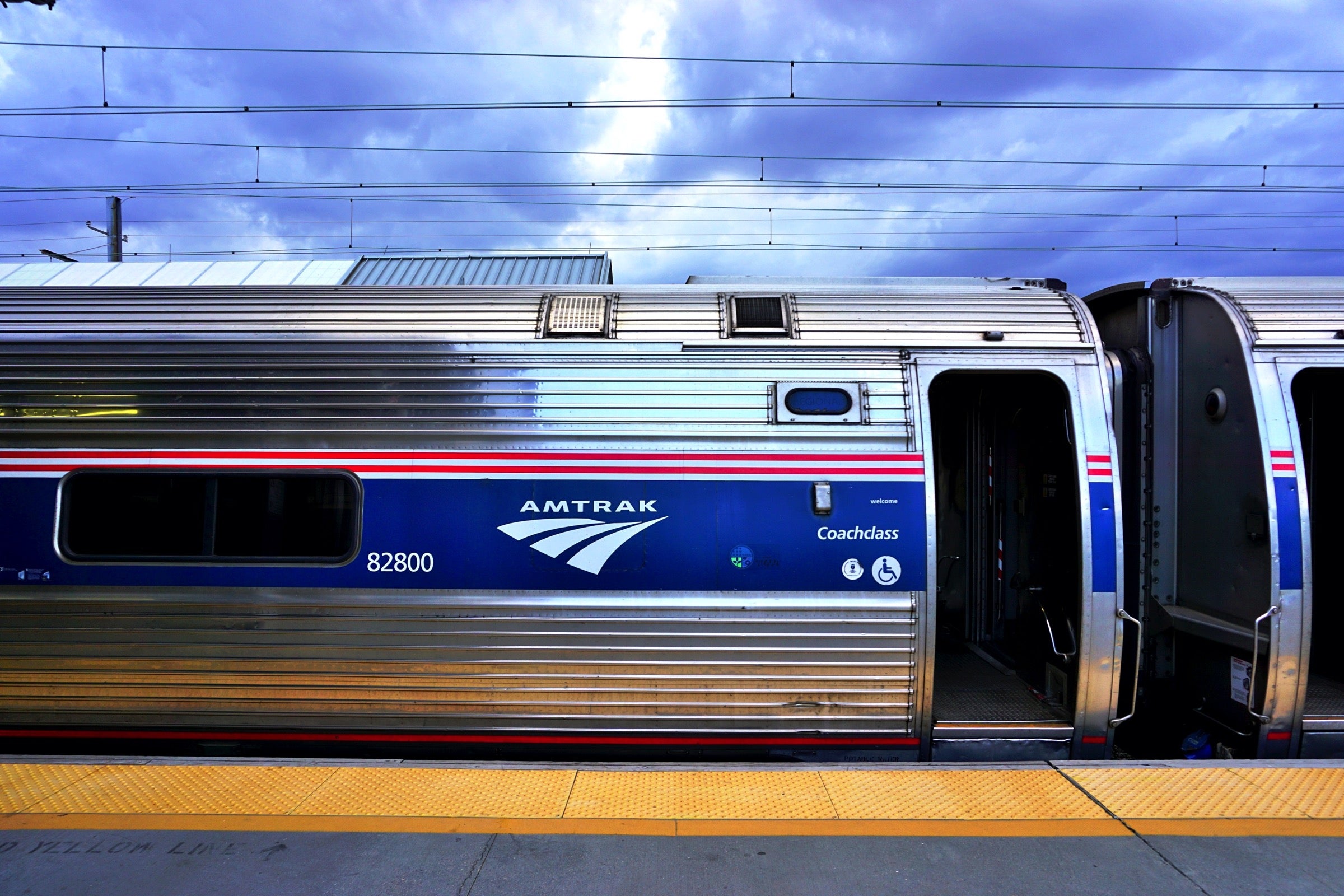 Amtrak train in Washington DC