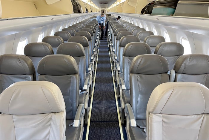 First look and where to sit when flying Breeze Airways’ Embraer 195