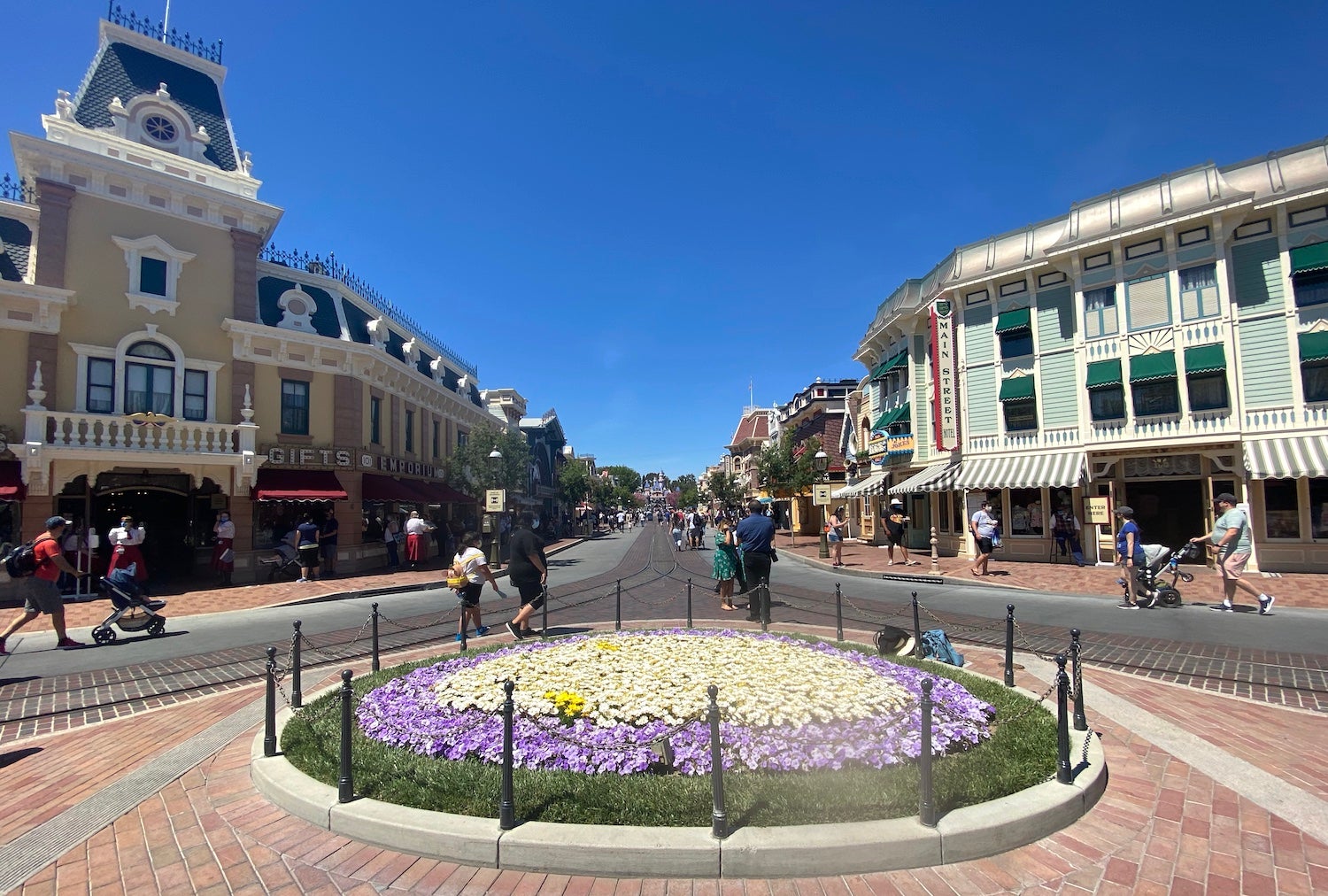Disneyland park on reopening day