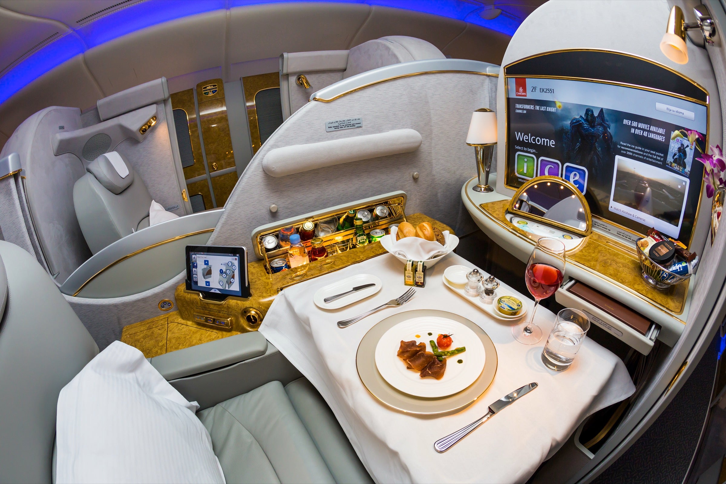 Emirates first class on A380
