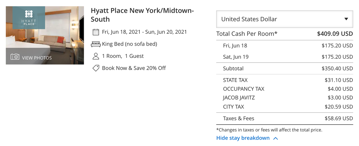 new york hotel tourist tax