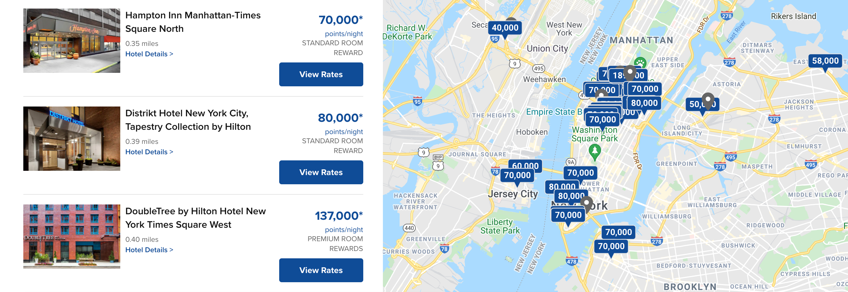 Search results with Hilton Honors in New York City over New Year's weekend