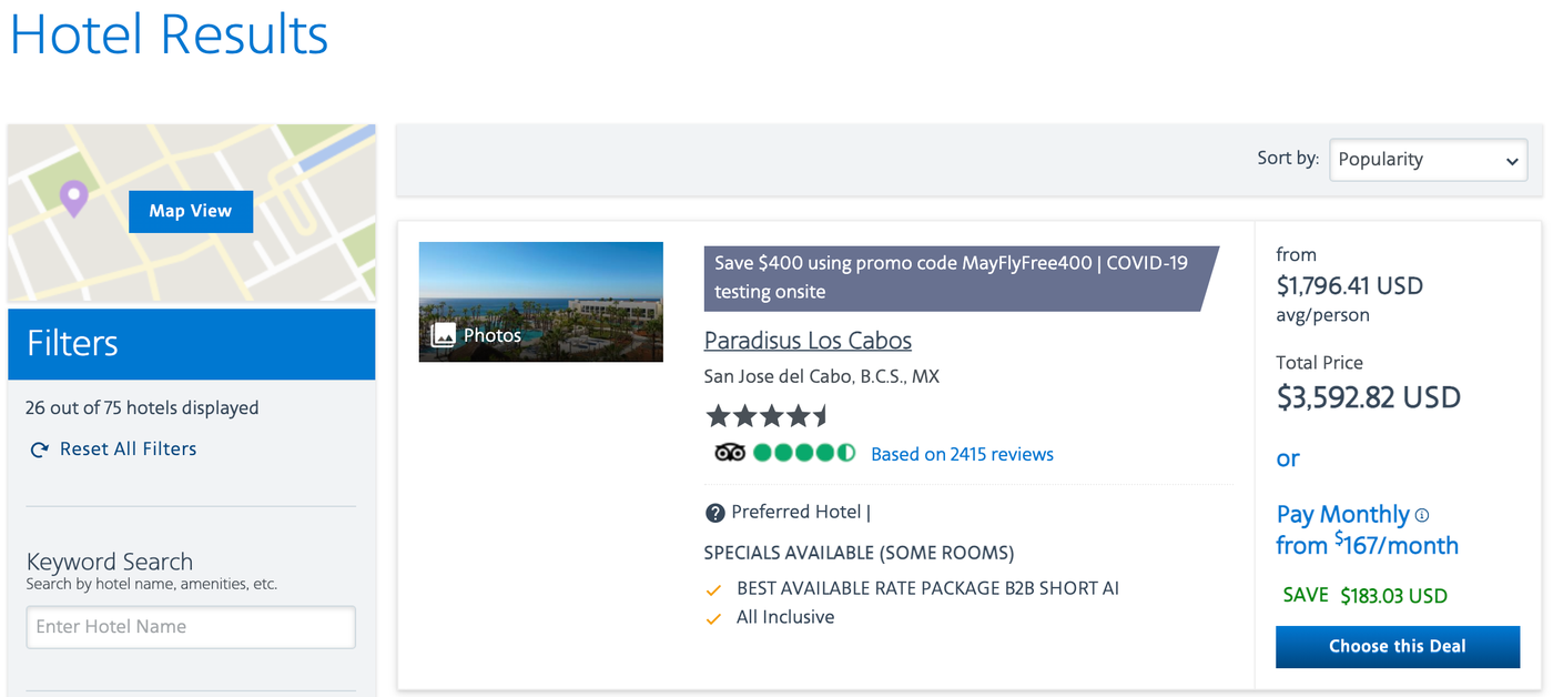 Booking allinclusive resorts with American Airlines Vacations — The