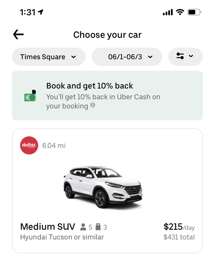 The complete guide to renting a car with Uber — The Points Guy