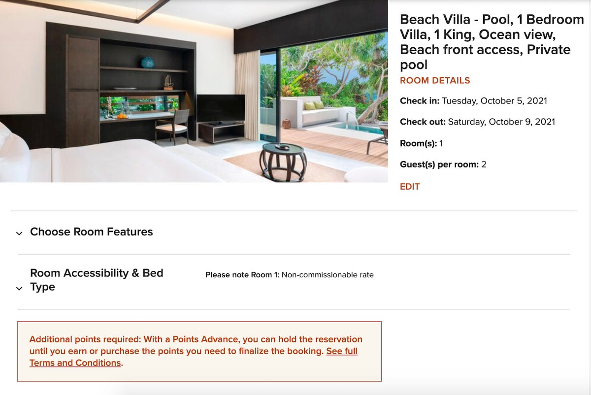 Marriott Points Advance Useful when you’re short on points but doesn't