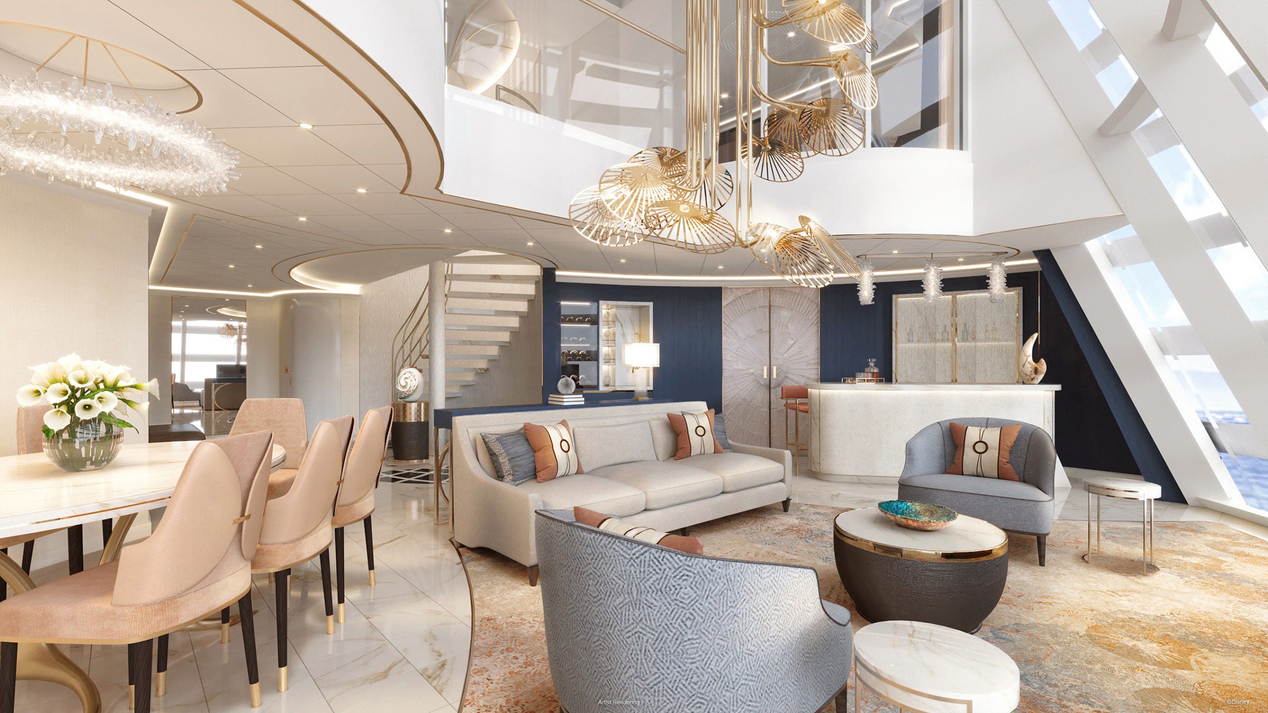 cruise suite with 2 bedrooms