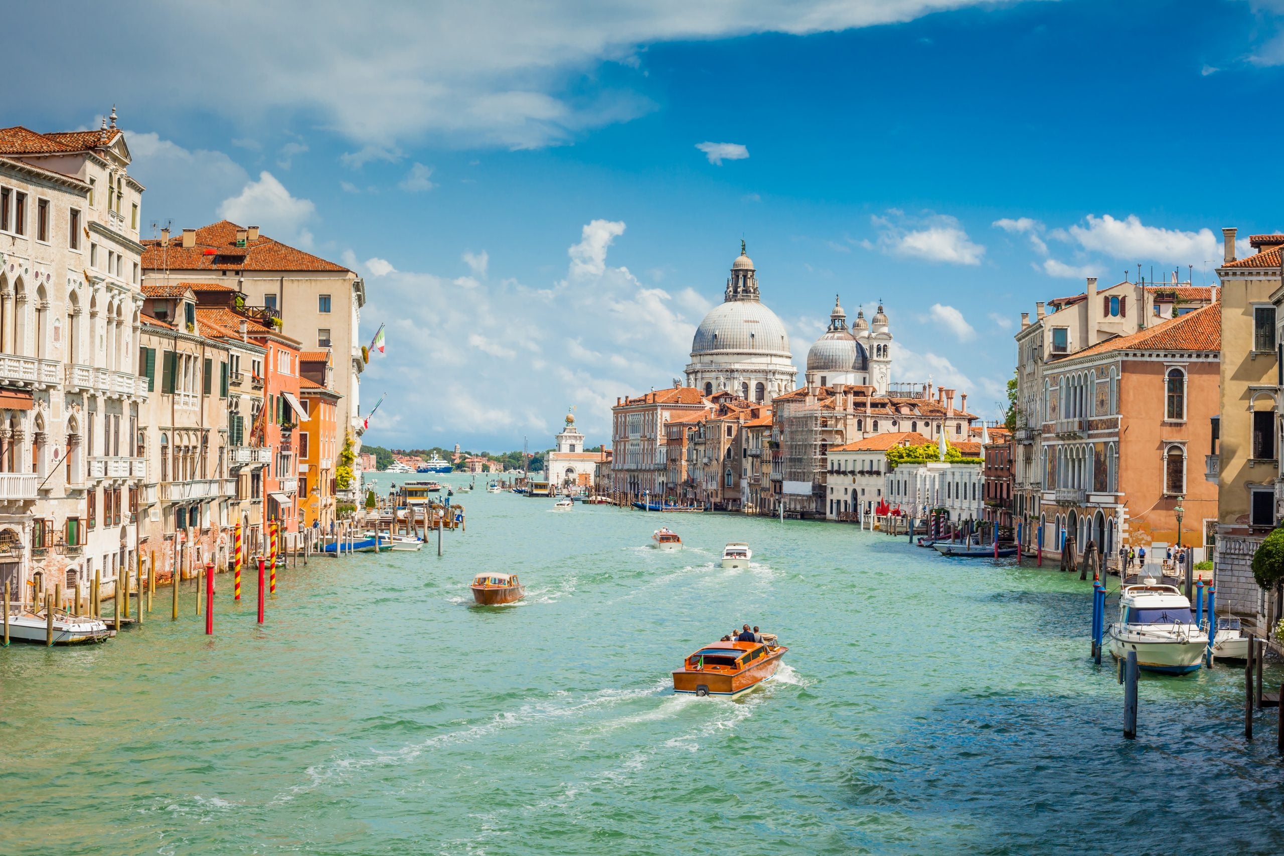 Grand Canal on a sunny summer day, Venice, Italy