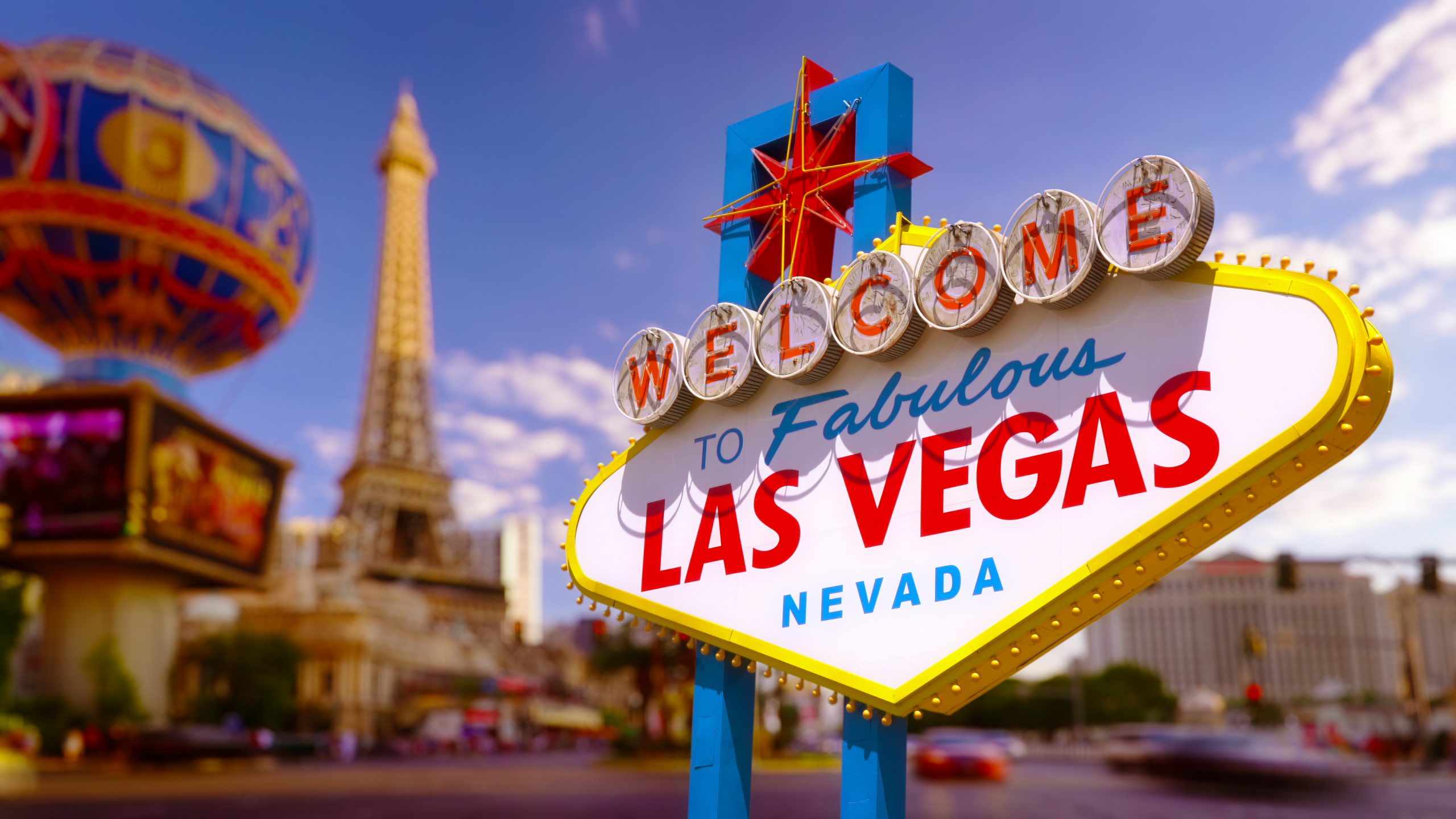 Concept of Las Vegas. Sign. Hotel. Landmark.