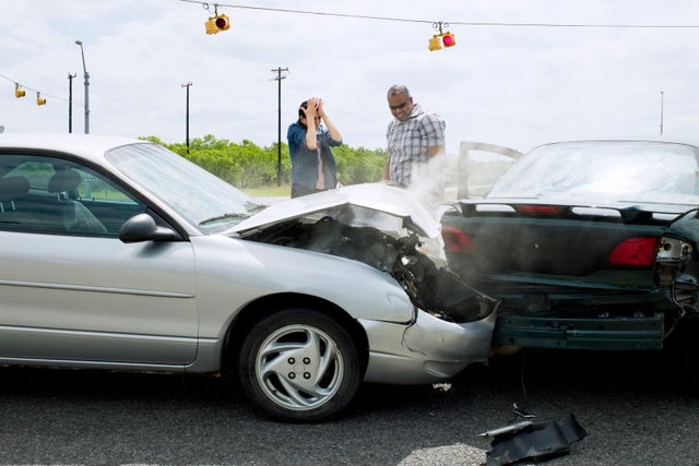 Car accident on road