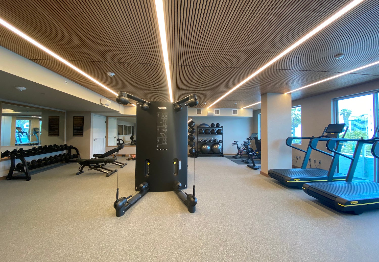 Mission Pacific Hotel gym equippent