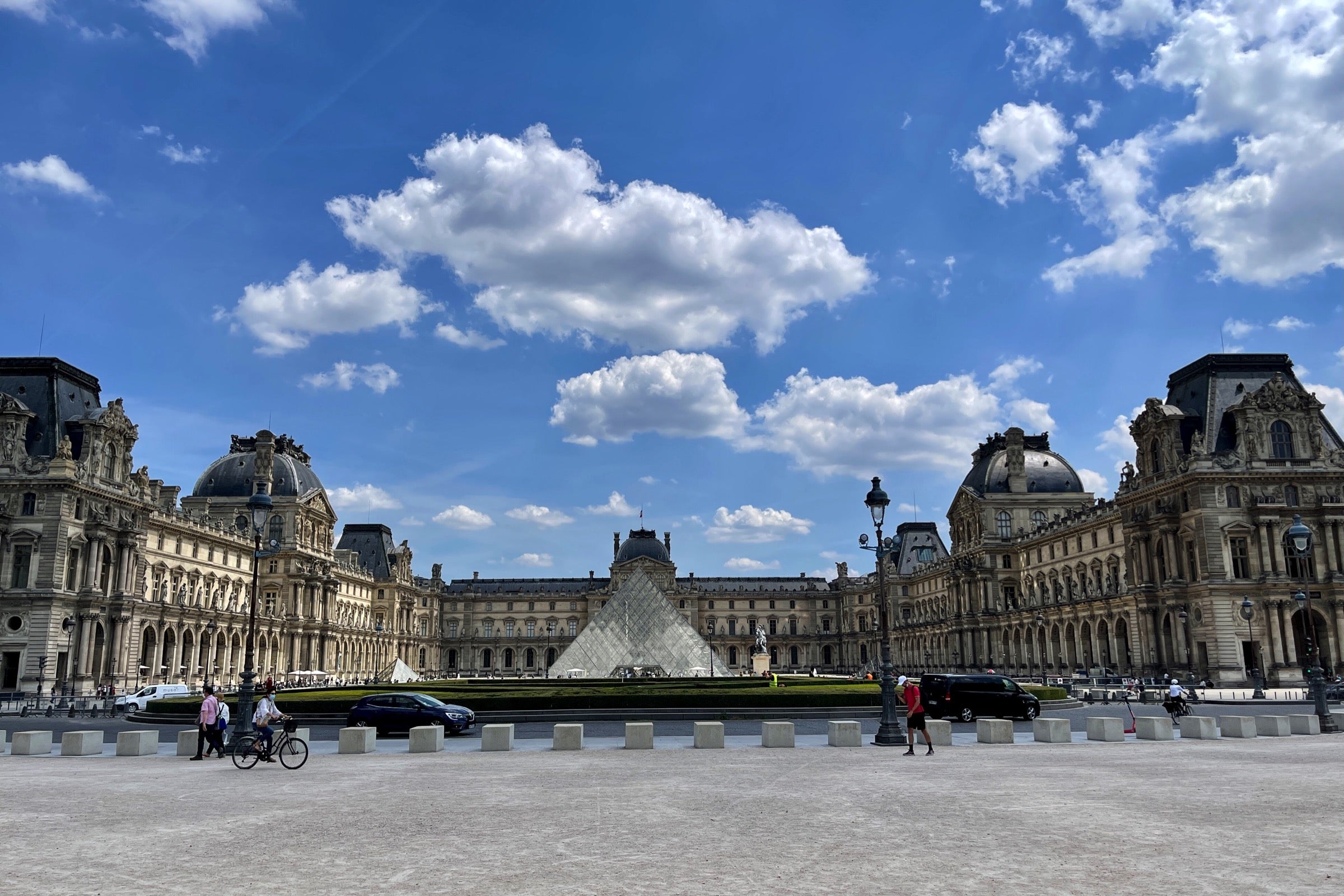 Outside of the Louvre in Paris