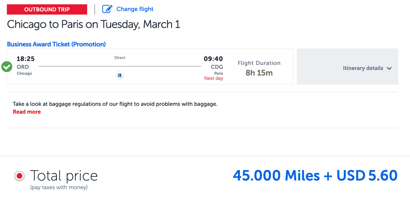 How to book a business class ticket to Europe for 45,000 miles each way ...