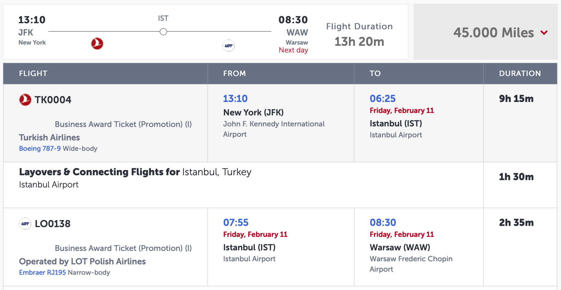 How to book a business class ticket to Europe for 45,000 miles each way — The Points Guy The
