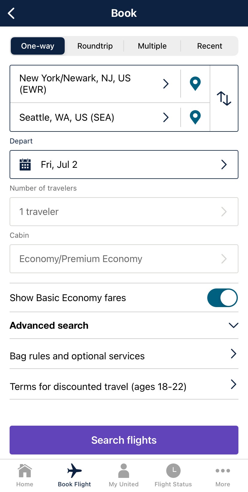 United's limited-time promo could save some young travelers over 55%
