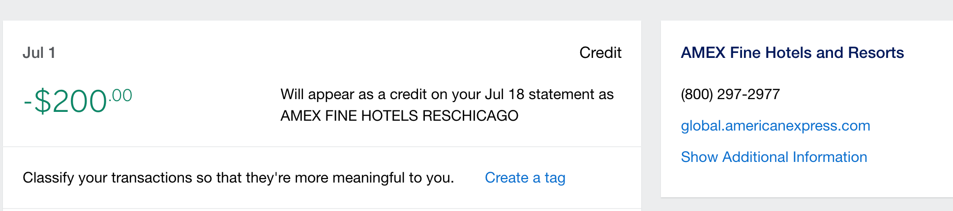 hotel credit amex