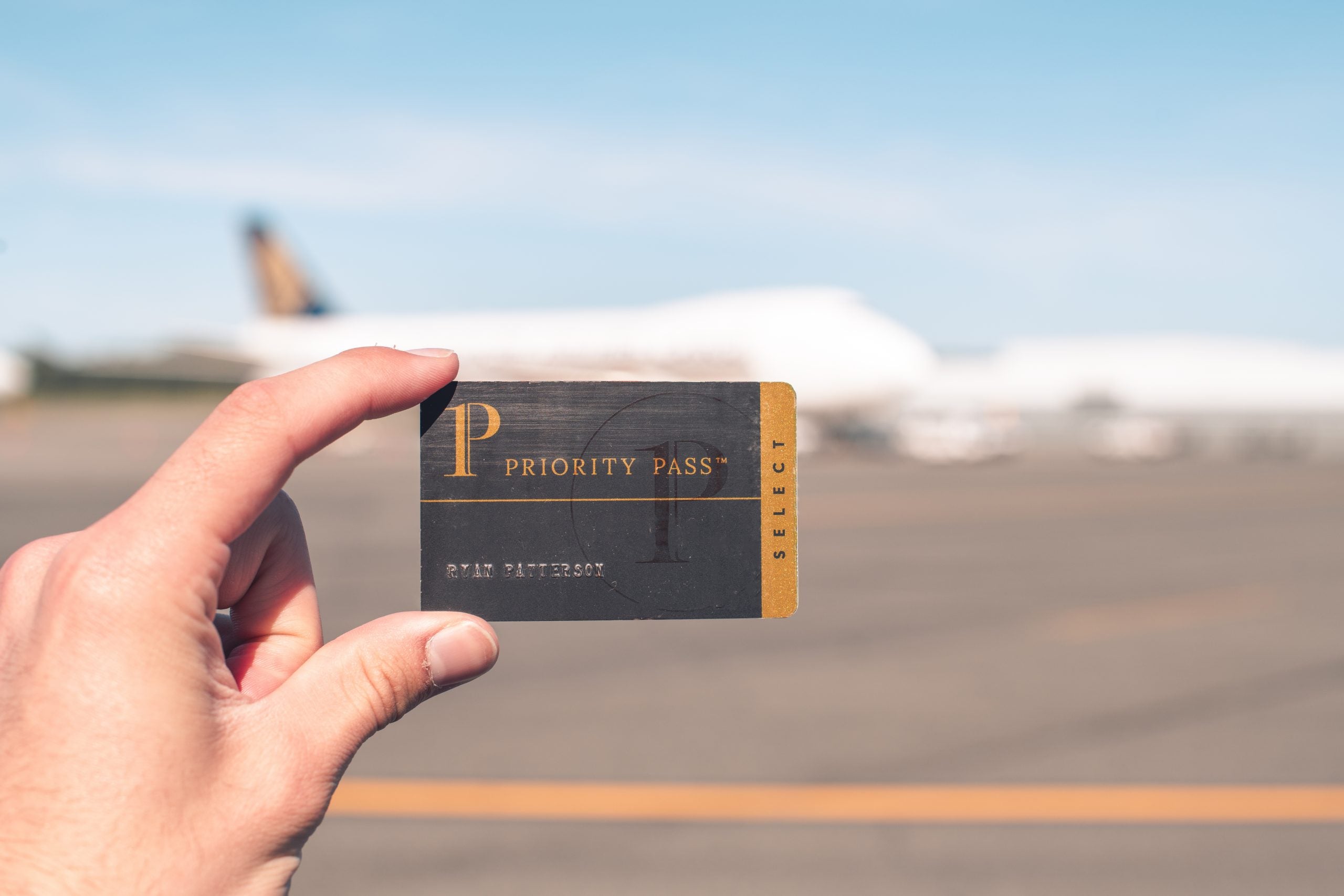 Priority Pass with an airplane (Amex Platinum subscription)