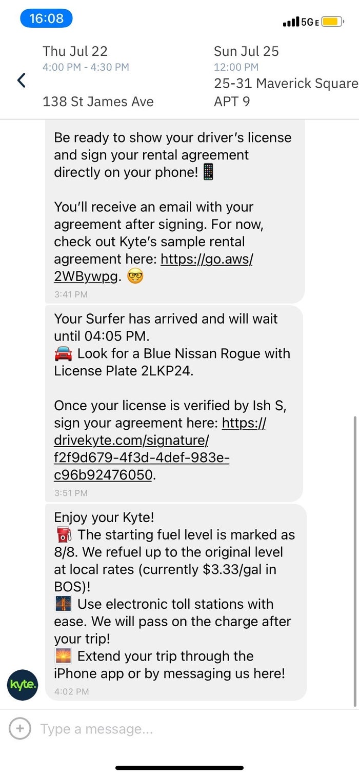 My experience with Kyte, the rental car startup that brings the car to you