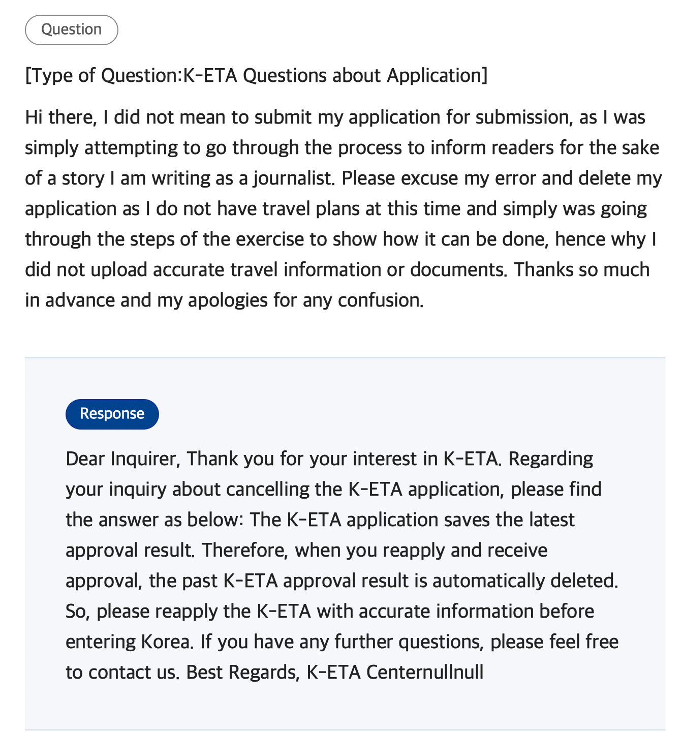 eta for travel to korea