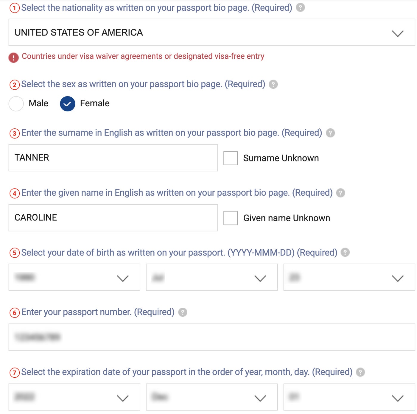 south korea travel requirements for us citizens