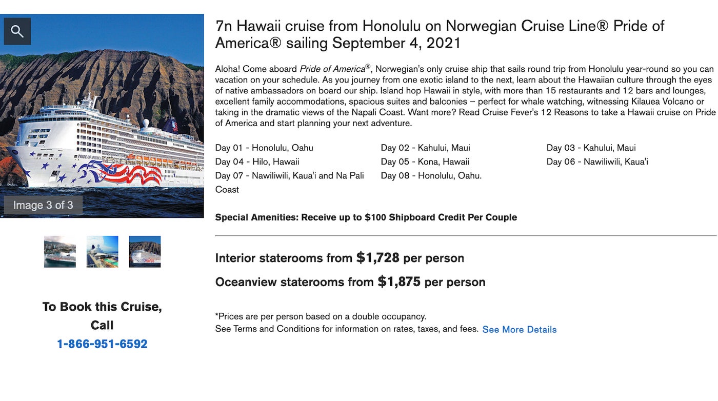 booking a cruise with points