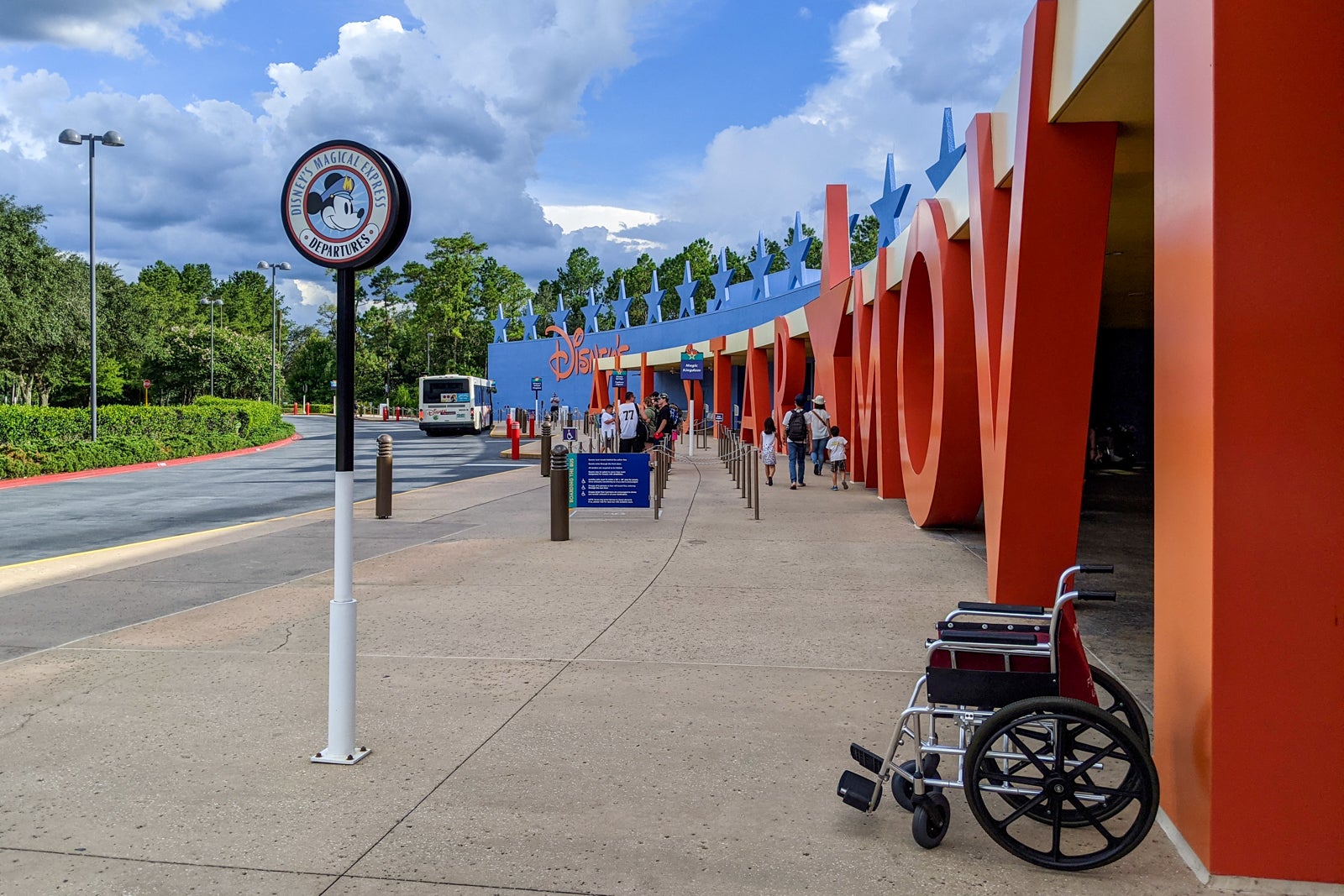 Pick up area per Disney World's Magical Express bus