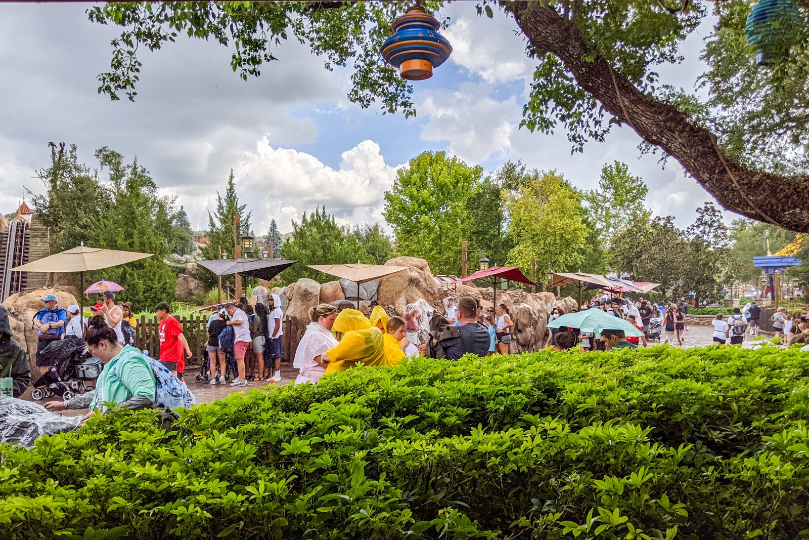 Lluvia en el Reino Mágico de Disney World