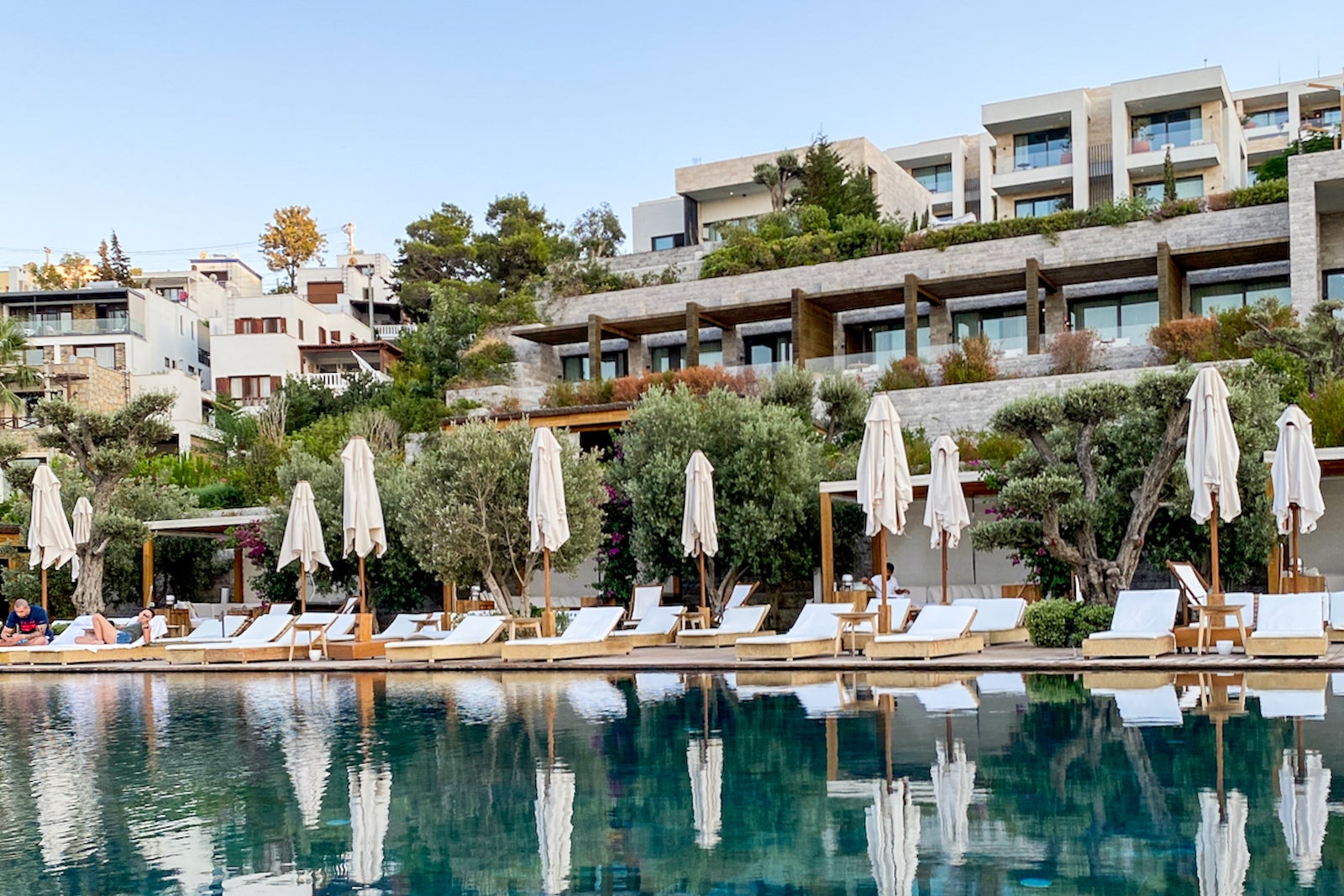 A photo of the Bodrum EDITION hotel pool.