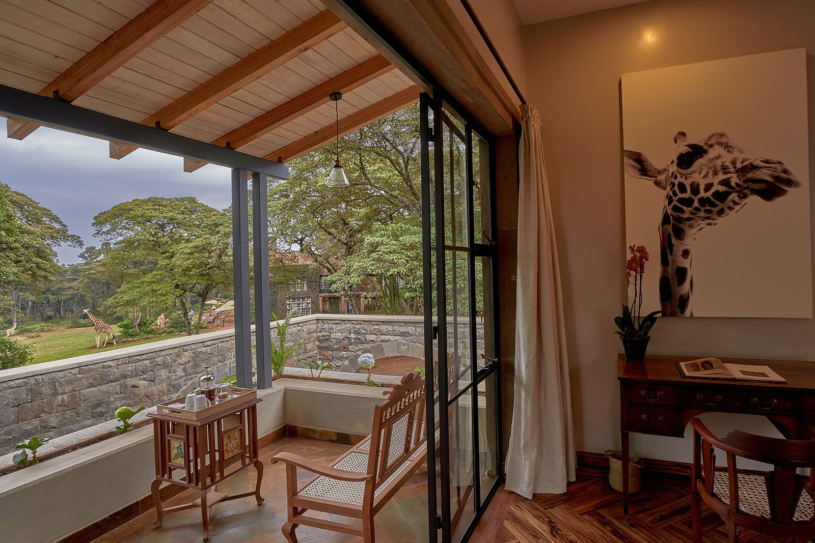 Waridi Room at The Retreat at Nairobi, Kenya's Giraffe Manor